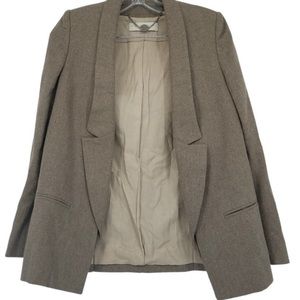 Stella McCartney Wool Open Front Career Blazer in Taupe Size 36
